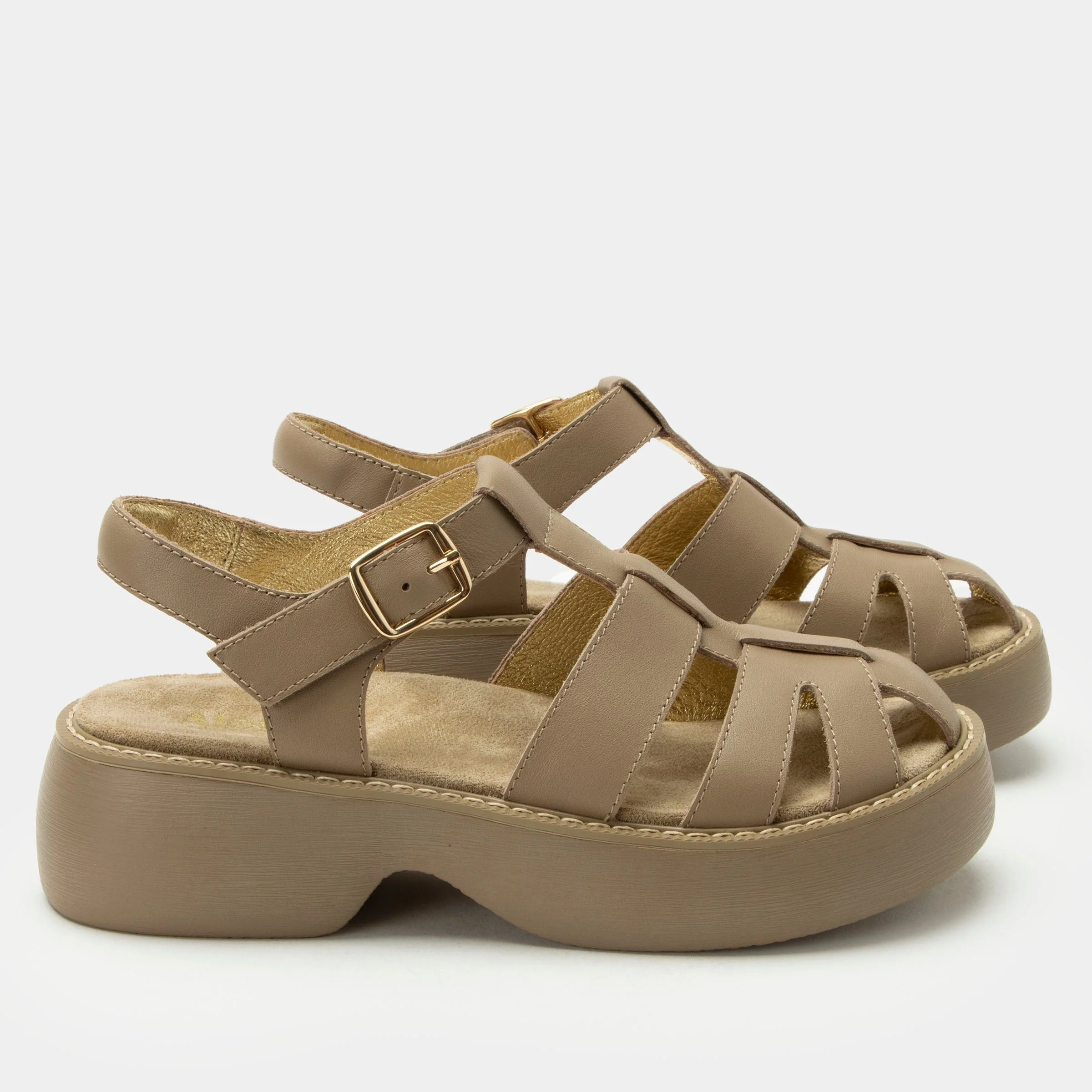 Ingrid Beige Sandal - Image 3