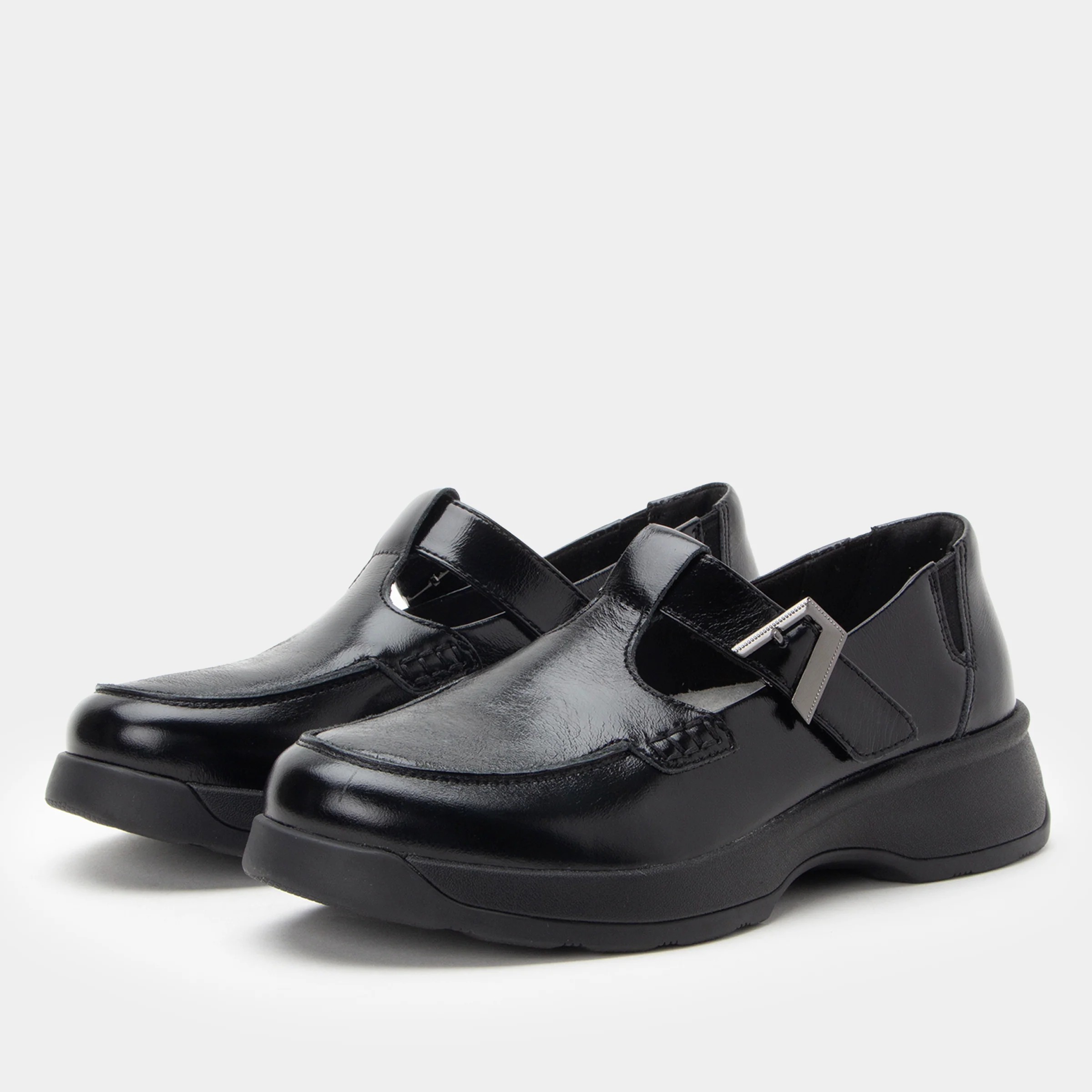 Jensie Glazed Black Shoe
