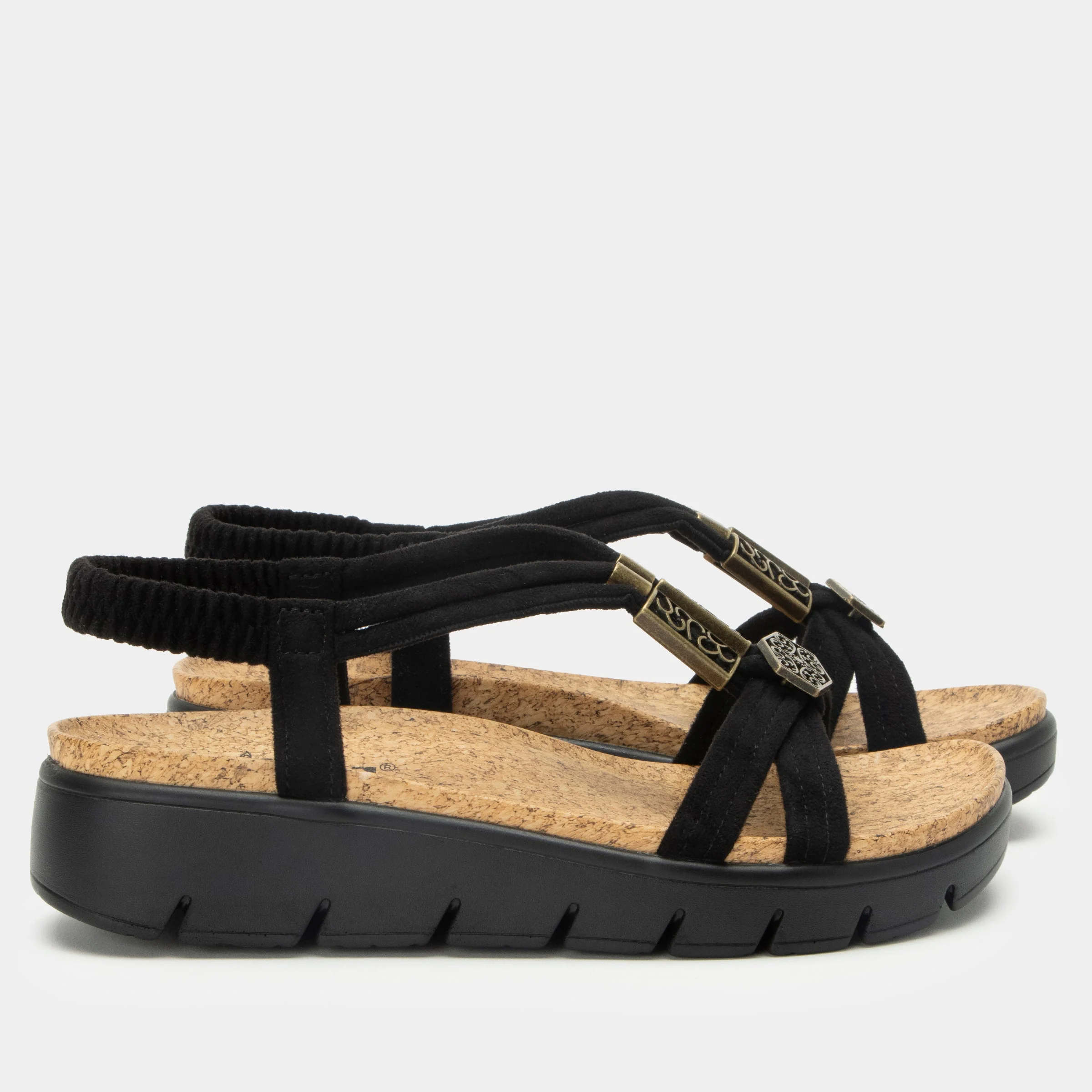 Roz Casual Black Sandal - Image 3