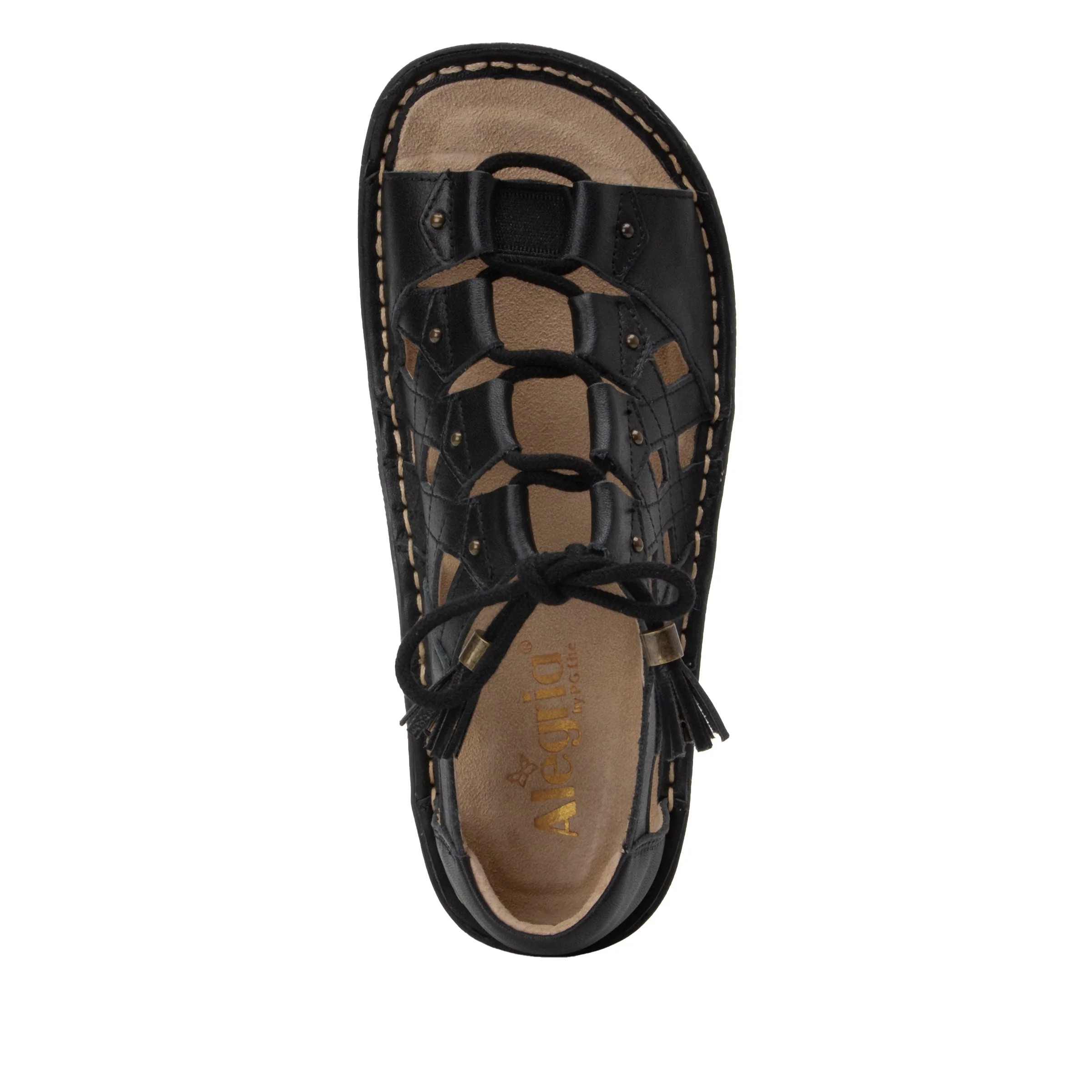 Valerie Black Burnish Sandal - Image 5
