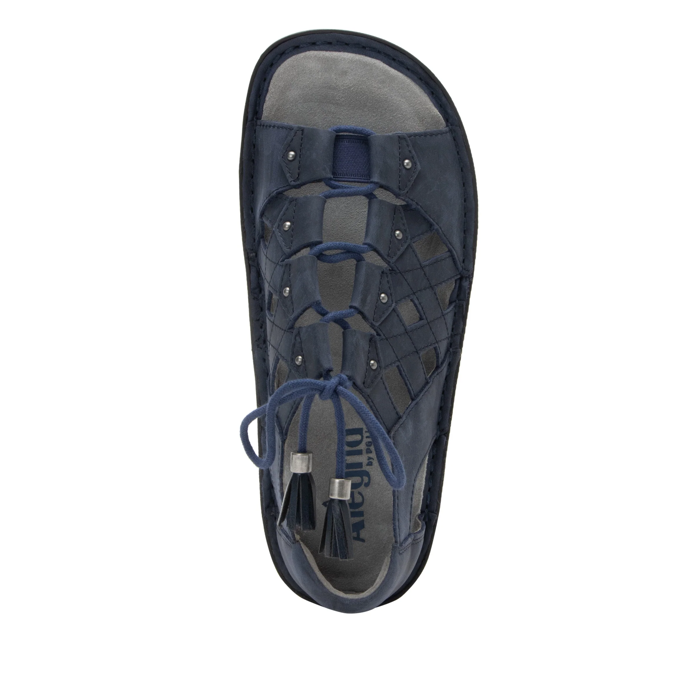 Valerie Oiled Navy Sandal - Image 5